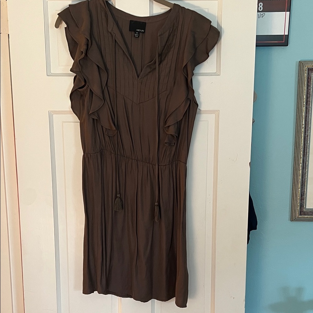 Greylin Brown Ruffle Mini Dress
